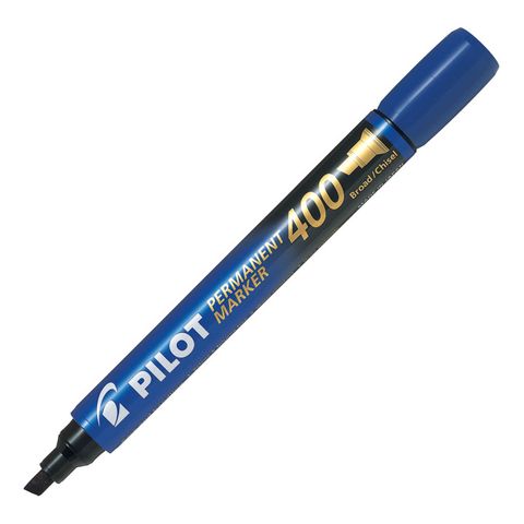 PILOT 400 PERMANENT MARKER CHISEL BLUE