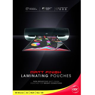 LAMINATING POUCH GBC A4 80MU MATT PK100