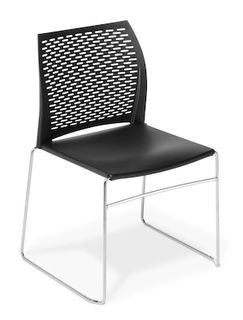 VISITOR CHAIR NET BLACK WITH NO ARMS