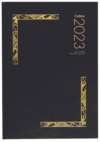 COLLINS DIARY ENGLISH/MAORI A51 BLACK OY