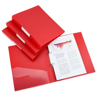 RAPESCO PP RING BINDER 2/25 A4 RED