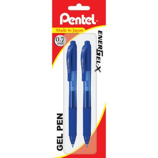 PENTEL ENERGEL-X BP PEN 0.7MM PK2 BLUE