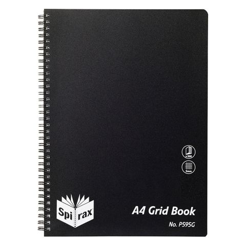 SPIRAX P595G PP GRID BOOK A4 200 PAGES