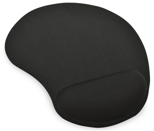 EDNET MOUSE PAD WITH GEL WRIST REST BLK