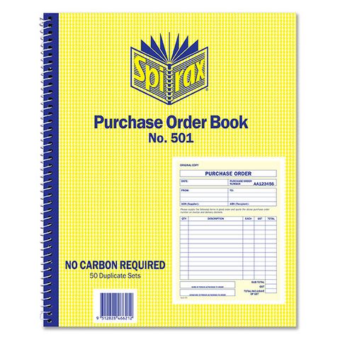 SPIRAX 501 PURCHASE ORDER BOOK