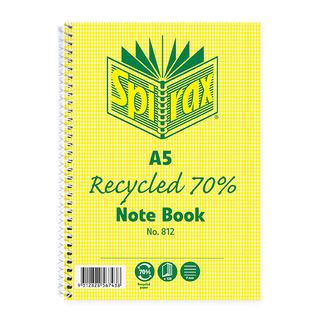 SPIRAX 812 RECYCLED NOTEBOOK A5 120 PAGE
