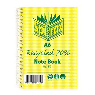 SPIRAX 813 RECYCLED NOTEBOOK A6 100 PAGE