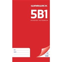 WARWICK INDEXED NOTEBOOK 5B1 SOFT COVER