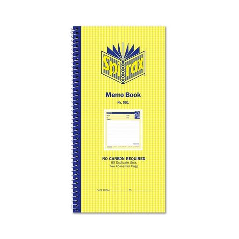 SPIRAX 551 MEMO BOOK