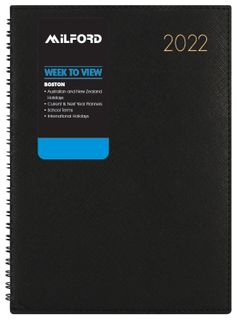 DIARY MILFORD BOSTON WIRO A43 E/Y BLACK