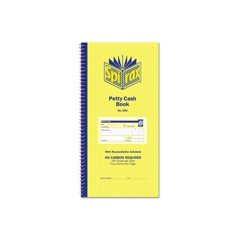 SPIRAX 552 PETTY CASH BOOK