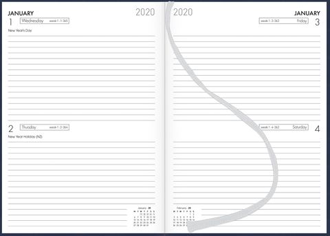 COLLINS DIARY A52 NAVY EVEN YEAR