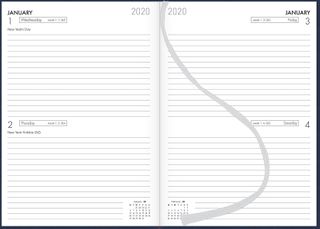 COLLINS DIARY A52 NAVY EVEN YEAR