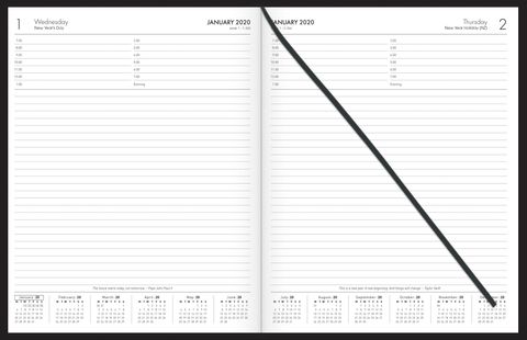 COLLINS DIARY BD1081 BLACK EVEN YEAR