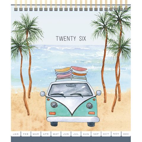 Collins Desk Calendar NZ Bays 2026