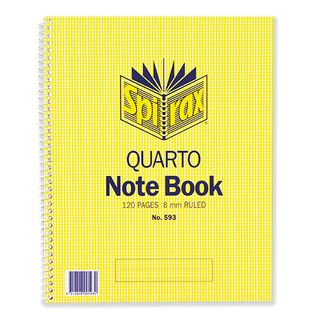 QUARTO NOTEBOOK 593 252 X 200MM SPIRAX