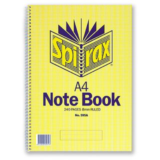 SPIRAX 595A NOTE BOOK A4 S/O 240 PAGES