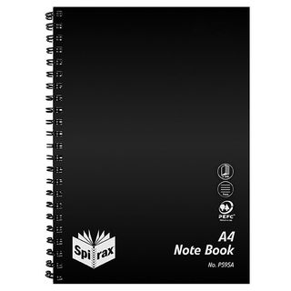 SPIRAX P595A PP NOTEBOOK A4 PP BLACK