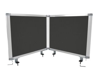 DESK MOUNTED PARTITION CHARCOAL 1460X450