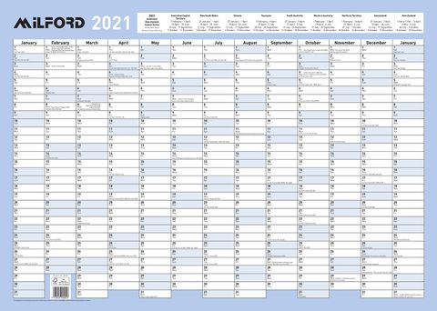 COLlINS WALL PLANNER LAMINATED 695X495MM