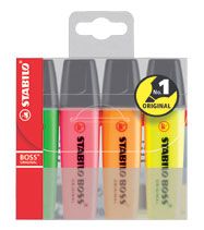 HIGHLIGHTERS STABILO BOSS ASSORTED PKT4