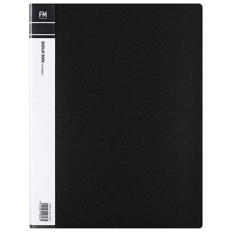 DISPLAY/CLEAR BOOK FM BLACK 20 POCKET