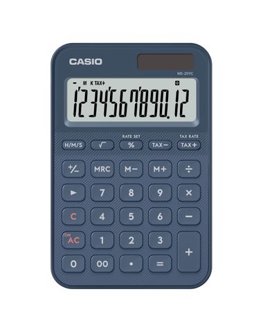 CASIO MS20YC DESKTOP CALCULATOR NAVY BLU