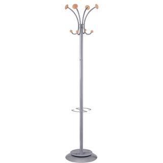STILY COAT RACK SILVER/WOOD 1770 X 380MM