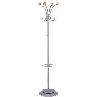 STILY COAT RACK SILVER/WOOD 1770 X 380MM