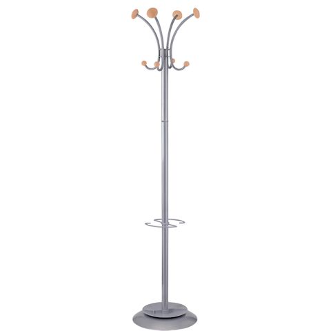 STILY COAT RACK SILVER/WOOD 1770 X 380MM