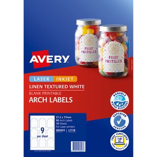 AVERY LABEL L7118 TEXTURED ARCHED PK/10