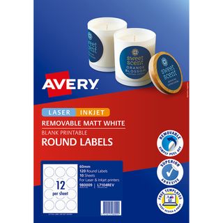 AVERY LABEL L7104REV 12UP 60MM DIA PK10