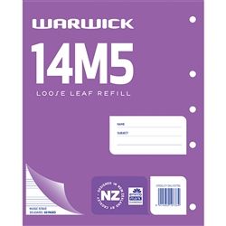 LOOSE LEAF REFILL WARWICK 14M5 MUSIC