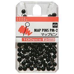 MAP PIN OPEN BLACK BOX/100
