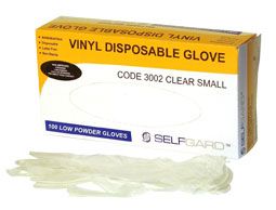 DISPOSABLE GLOVES SELFGARD VINYL SMALL