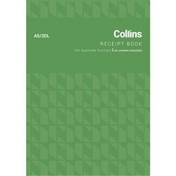 COLLINS CASH RECEIPT BOOK A5/3 DL