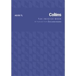 COLLINS TAX INVOICE BOOK A5/50 TL