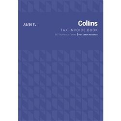COLLINS TAX INVOICE BOOK A5/50 TL