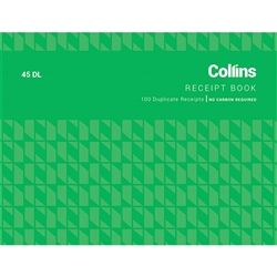 COLLINS CASH RECEIPT BOOK 45DL