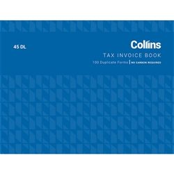 COLLINS TAX INVOICE BOOK 45DL