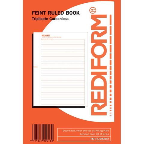 REDIFORM FEINT RULED BOOK R/SFEINT3