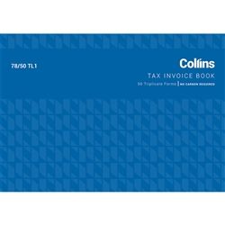 COLLINS TAX INVOICE BOOK 78/50TL1 1MC