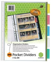 MARBIG POCKET DIVIDERS A4 PP 10 TAB