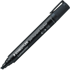 STAEDTLER MARKER PERM 350 BLACK CHISEL