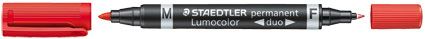 STAEDTLER LUMOCOLOR 348 DUO PERM RED