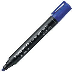 STAEDTLER MARKER PERM 350 BLUE CHISEL