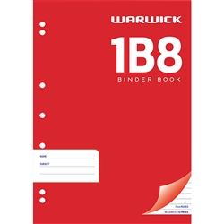 EXERCISE BOOK WARWICK 1B8-36 A4 PUNCHED