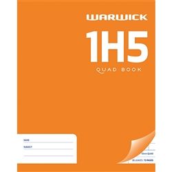 EXERCISE BOOK WARWICK 1H5 QUAD 10MM