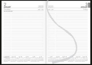 COLLINS DIARY A51P PVC BLACK EVEN YEAR