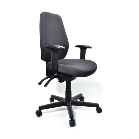 BURO AURA ERGO+ CHAIR DARK GREY WITH ARM